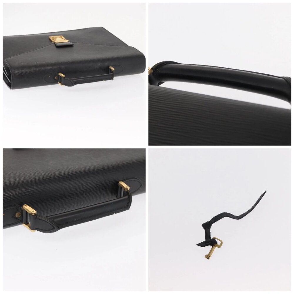 LOUIS VUITTON Epi Serviette Ambassador Business Bag Black M54412 LV Auth BA8580 - Picture 16 of 16